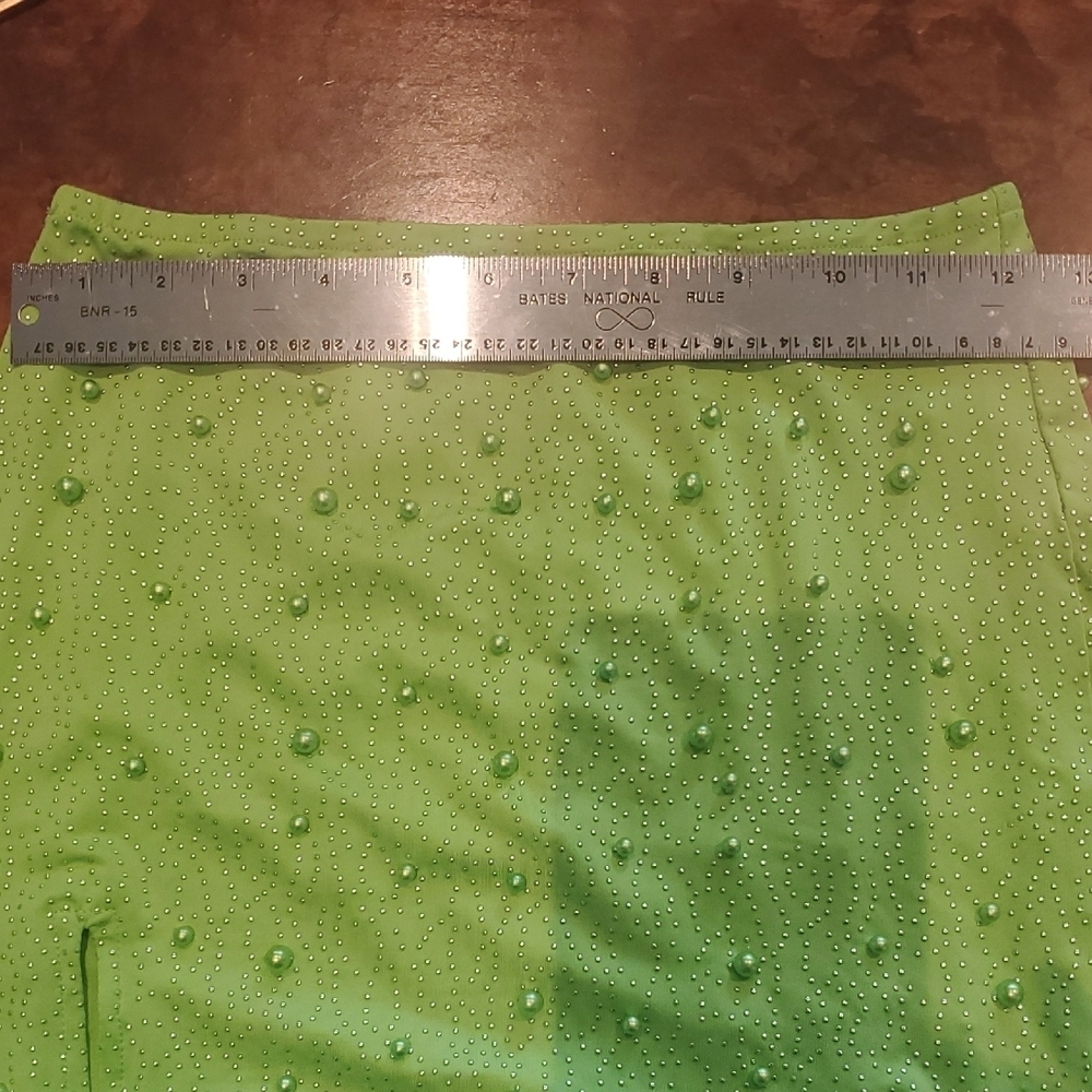Statement Piece! Lime Green Beaded Skirt Set - Picture 8 of 10